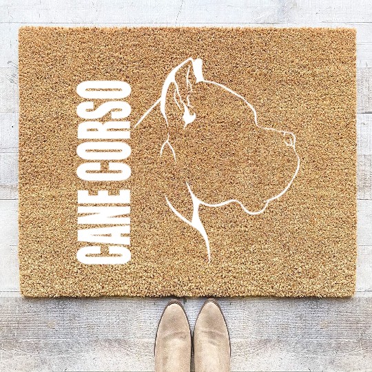 Proud Cane Corso Profile dog mom Coir Doormats