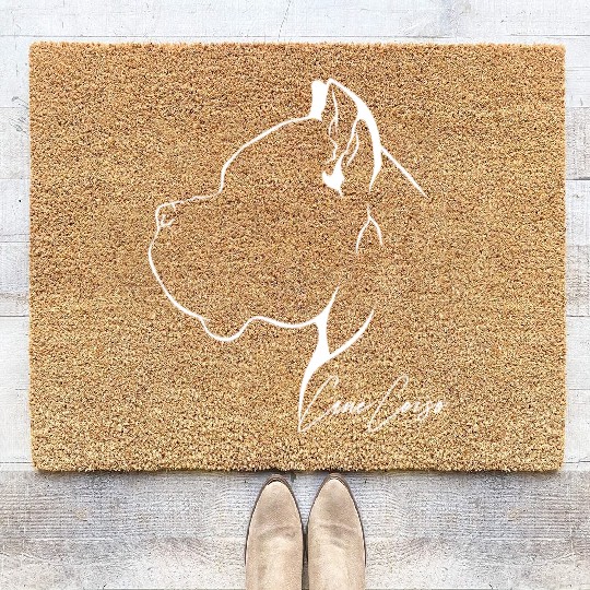 Proud Cane Corso Profile dog mom Coir Doormats