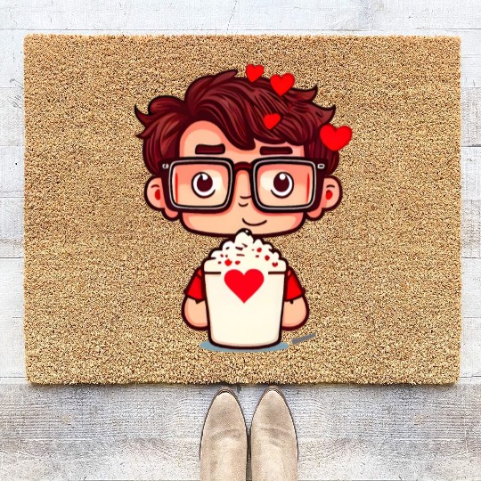Popcorn Movie Guy Coir Doormats