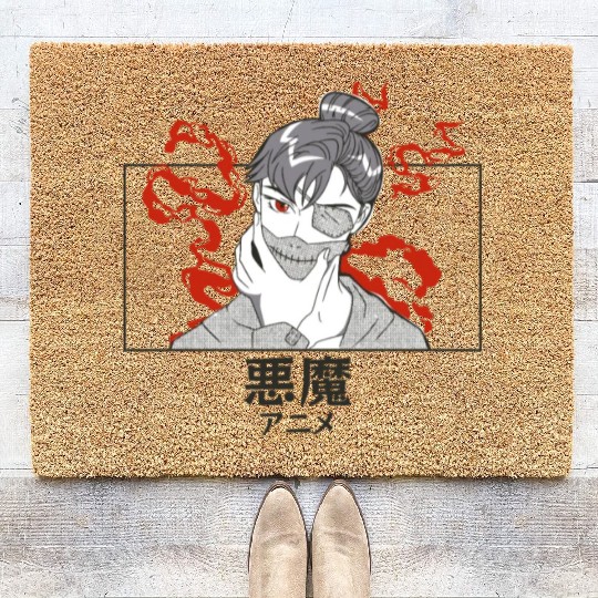 Japanese Demonic Dark Fantasy Anime Horror Coir Doormats