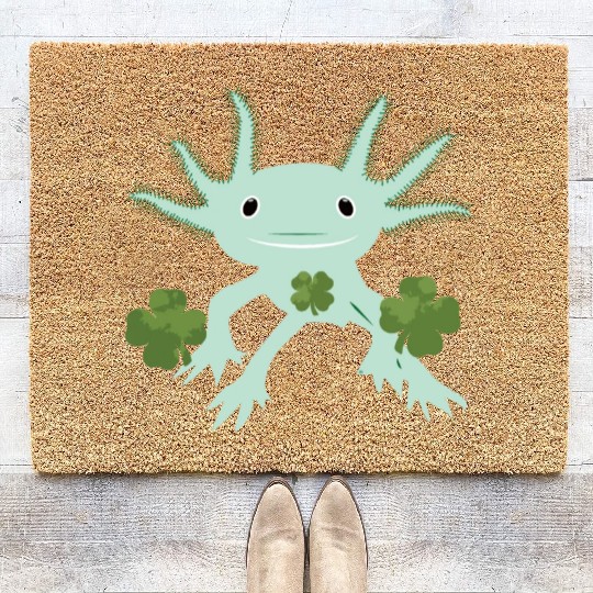 Axolotl St Patricks Day Coir Doormats