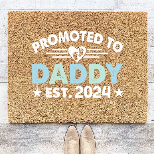Promoted to daddy 2024 daddy to be Coir Doormats