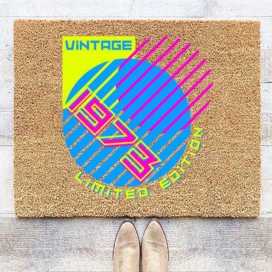 50th Birthday Vintage 1973 Coir Doormats