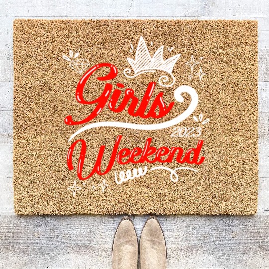 Girls Weekend Vacation Girls Trip Spring Break Coir Doormats
