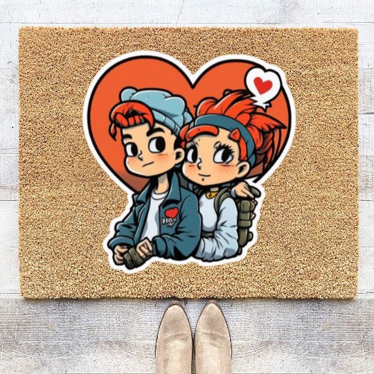 young couple Coir Doormats