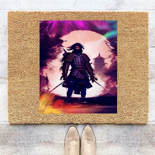 Samurai Japan Japanese Anime Katana Manga samurai Coir Doormats