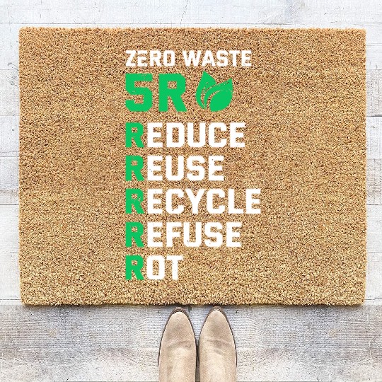 5R Waste Earth Day Planet Environment Trees Coir Doormats