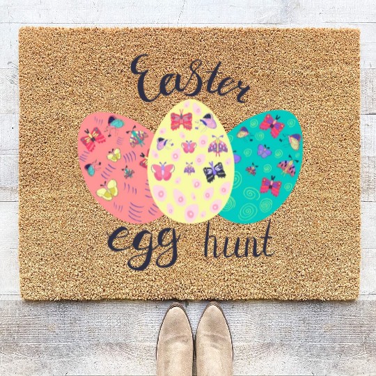 Easter Egg hunt Sublimation Coir Doormats