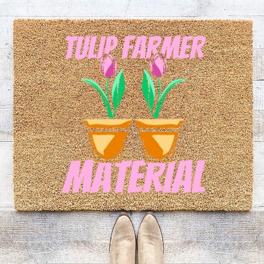 Tulip Gardening Farmer Tulips Coir Doormats