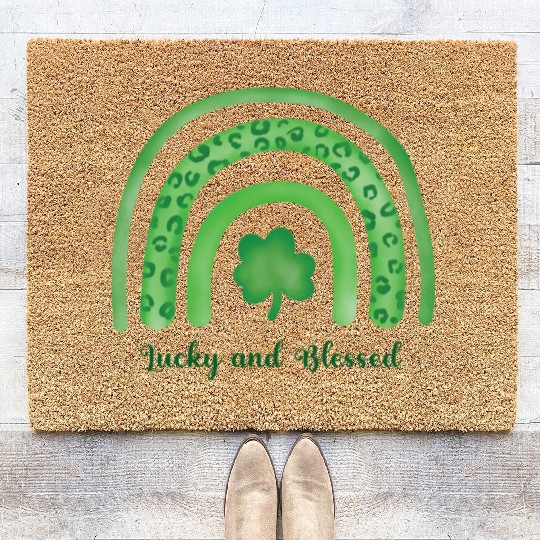 Lucky and Blessed Coir Doormats
