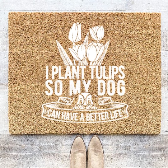 Tulip Gardening Dog Coir Doormats