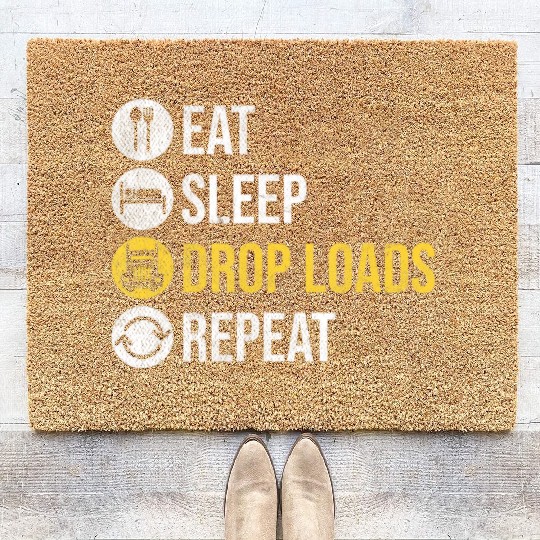 Trucker Accessories for Truck Driver Diesel Lover Coir Doormats