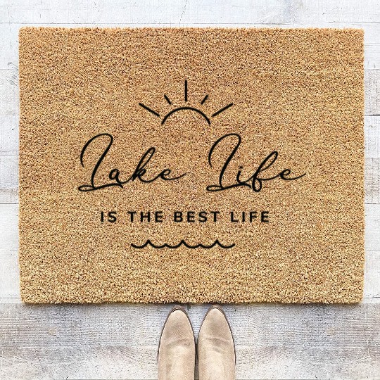 Lake Life Minimalist Design Coir Doormats