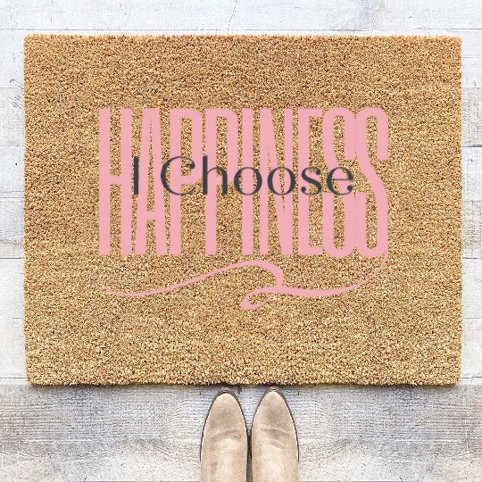 "I Choose Happiness" Coir Doormats