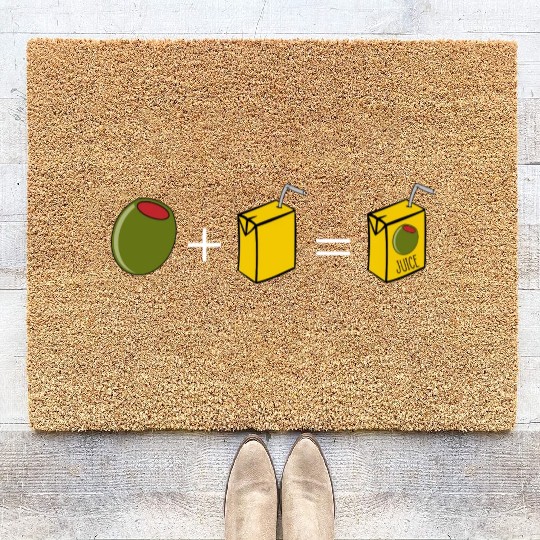 Olive Juice I Love You Coir Doormats