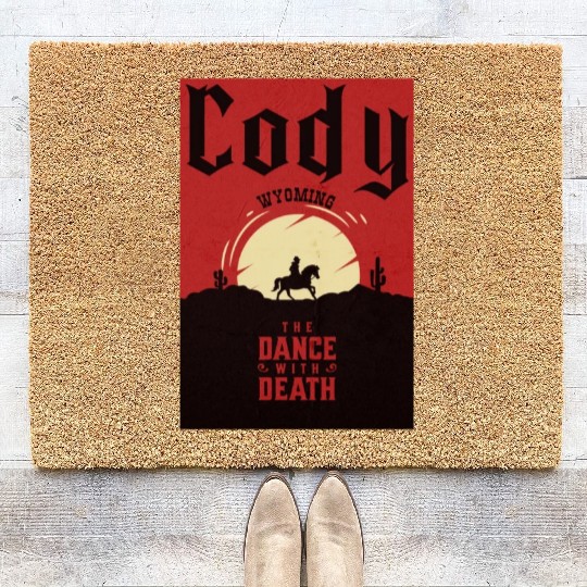 Cody Wyoming wild west town Coir Doormats