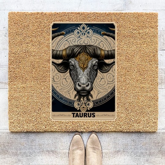 Taurus Astrology Starsign Zodiac Tarot Card Witch Coir Doormats