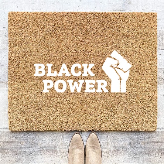 Black Power Coir Doormats