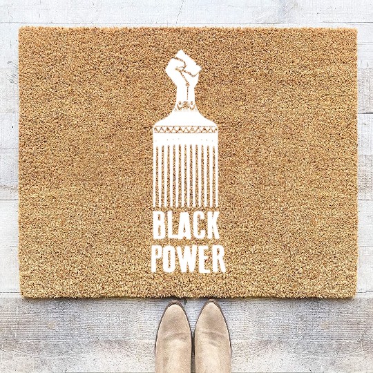 Black Power Coir Doormats