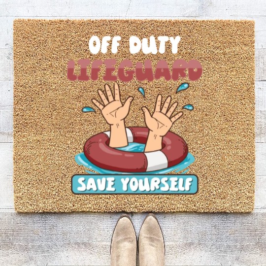 Swimmer Scuba Diving Lifeguard Water Sport Coir Doormats