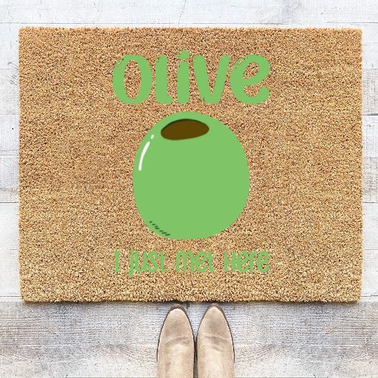 Green Olive Lover Quote Coir Doormats