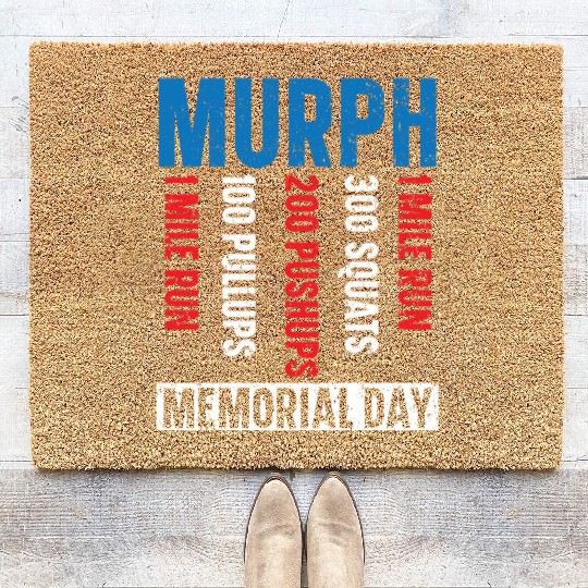 Patriotic Veteran USA Flag American Memorial Day Coir Doormats