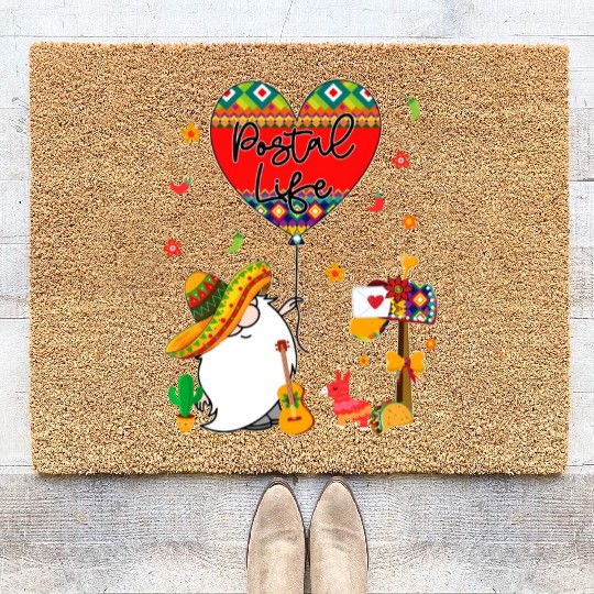 Gnome Postal Worker Cinco de Mayo Nacho Average Coir Doormats