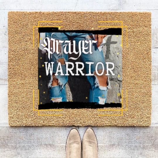 Prayer Warrior - Ripped Jeans Coir Doormats
