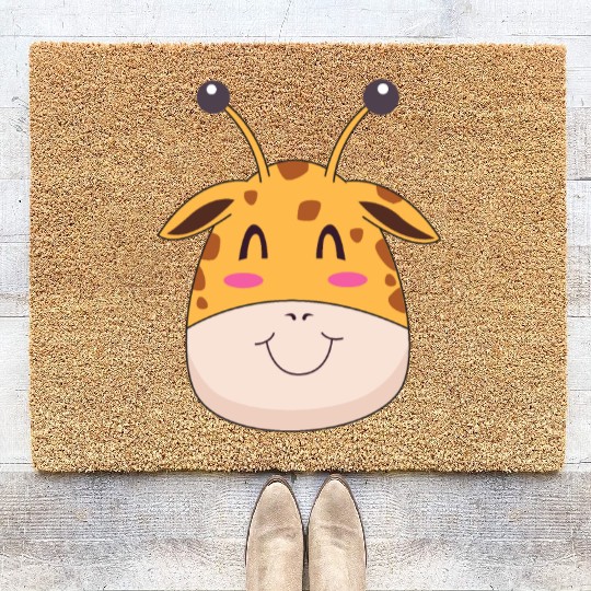 Cute Giraffe Design Coir Doormats