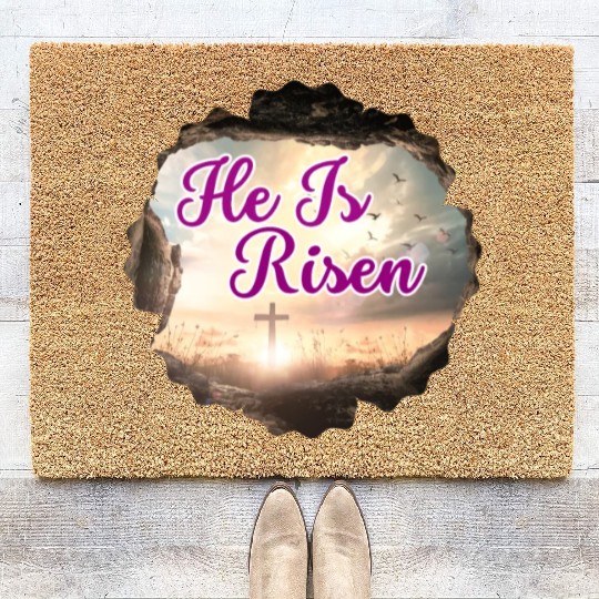 He Is Risen! Coir Doormats