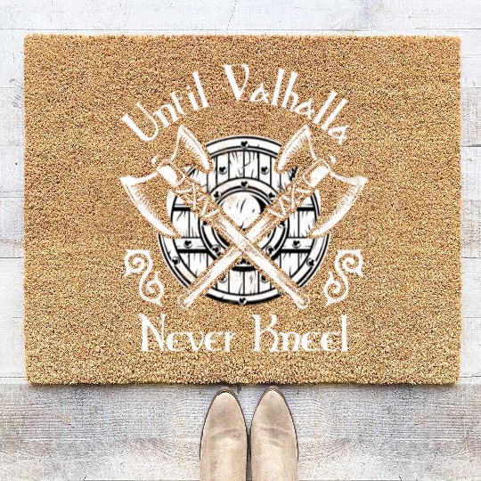 Until Valhalla - Never Kneel Coir Doormats