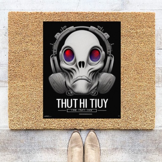 The Truth is Out There a design featuring alien Coir Doormats