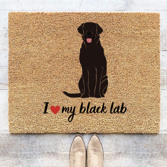 I love my black lab labrador Gift Lover Coir Doormats