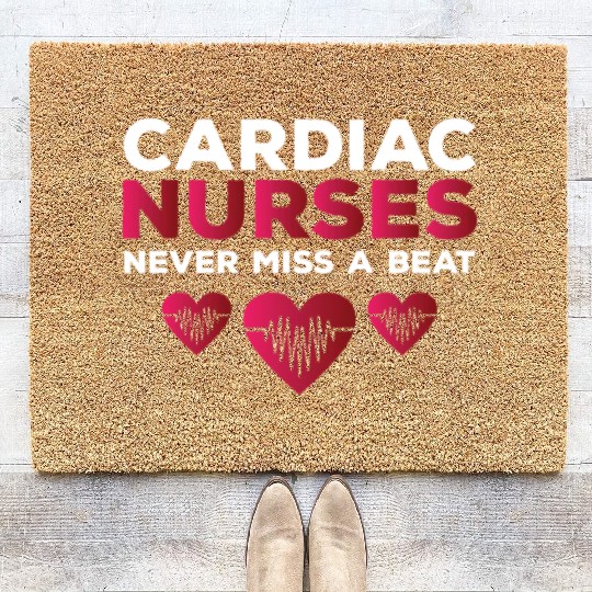 Funny Cardiac Nurse Saying Coir Doormats