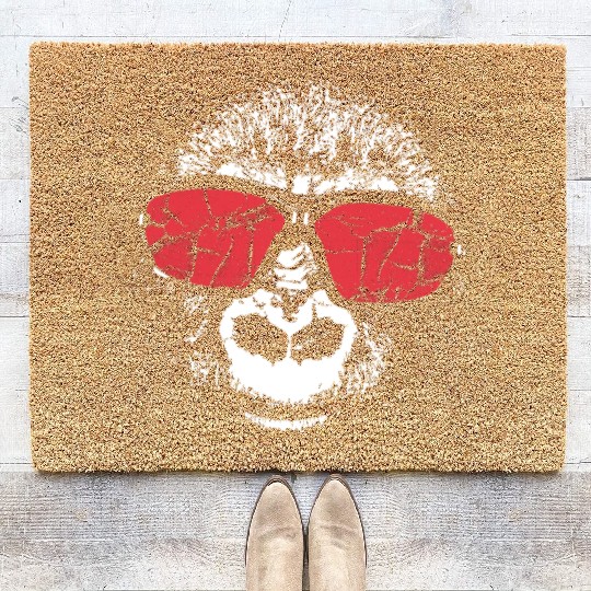 Spacemonkeyz super gorilla funny vintage Coir Doormats