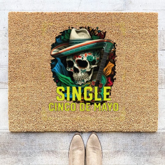 Single Cinco De Mayo Mexican Pride Mexico Country Coir Doormats