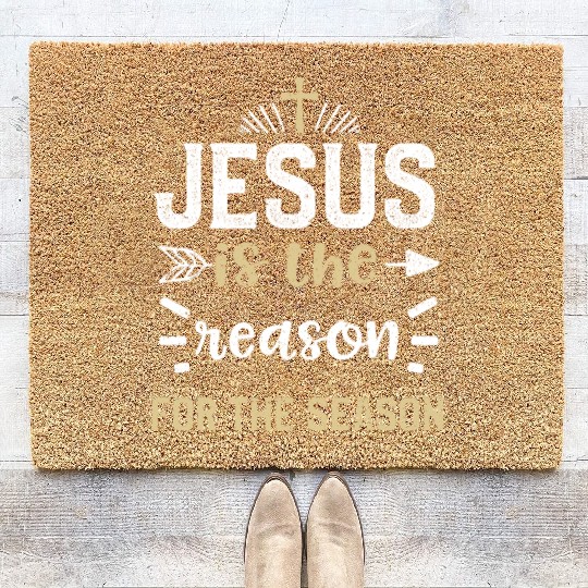 Jesus is the reason for the season Coir Doormats