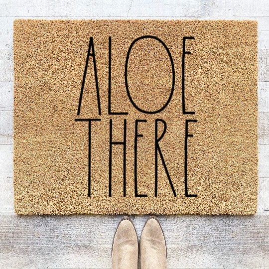 Aloe There Rae Dunn Inspired Minimalist Coir Doormats