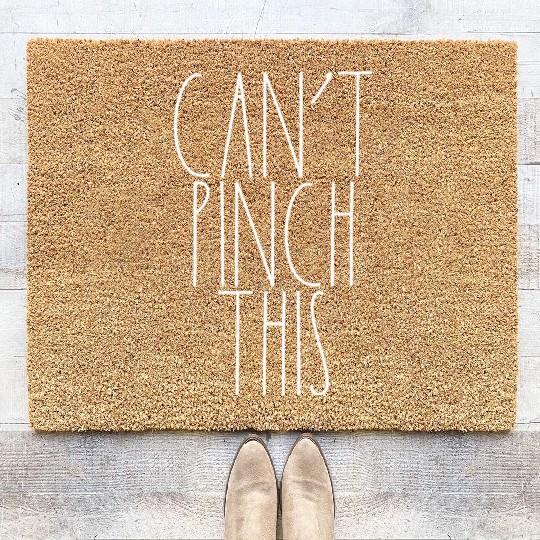 Can't Pinch This White Rae Dunn Inspired Decor Coir Doormats