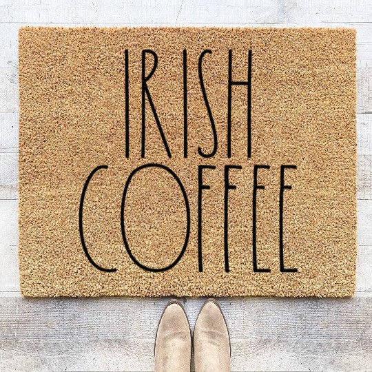 Irish Coffee Rae Dunn Inspired Minimalist Decor Coir Doormats