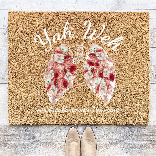 Yah Weh Our Breath Speaks Coir Doormats