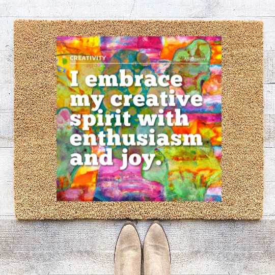 i embrace my creative spirit Coir Doormats