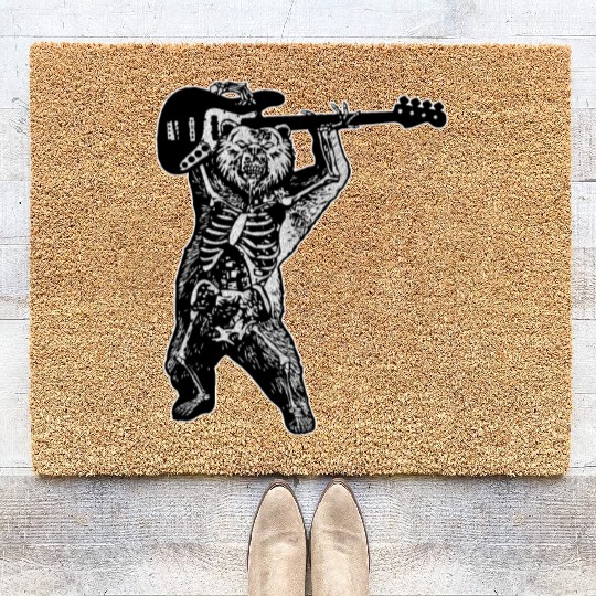 Guitar Bass Bear Zombie Coir Doormats