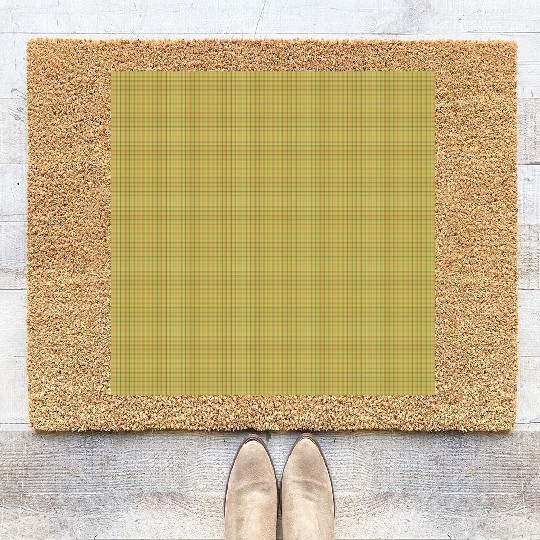 Easter Carrot Colors Plaid Pattern Coir Doormats