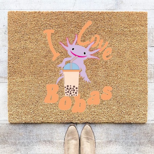boba axolotl Coir Doormats