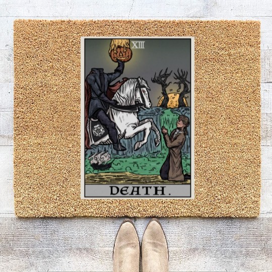 Death Tarot Card Terror Tarot Coir Doormats