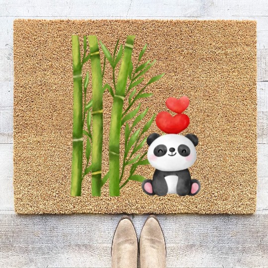 Bamboo Panda Coir Doormats