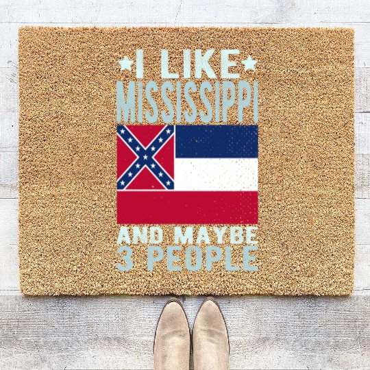 Mississippi Flag US State Coir Doormats
