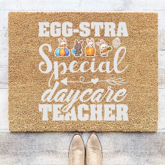 Egg Stra Special Daycare Teacher Coir Doormats