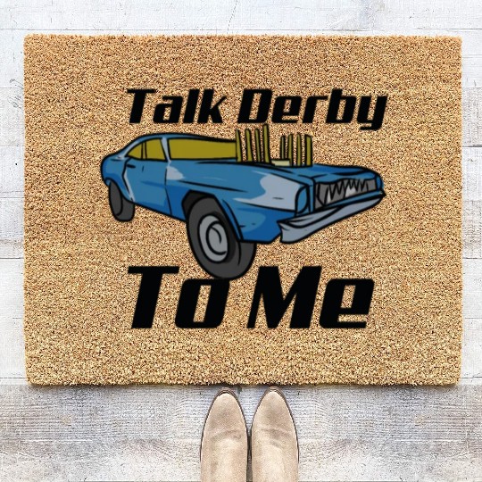 Demolition Derby Car Demo Derby Driver Coir Doormats